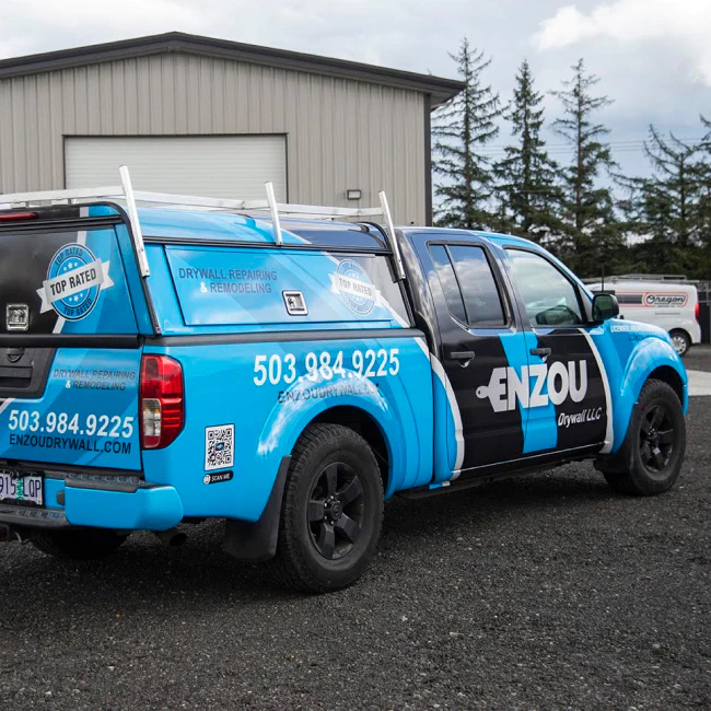 enzou drywall company truck oregon city or